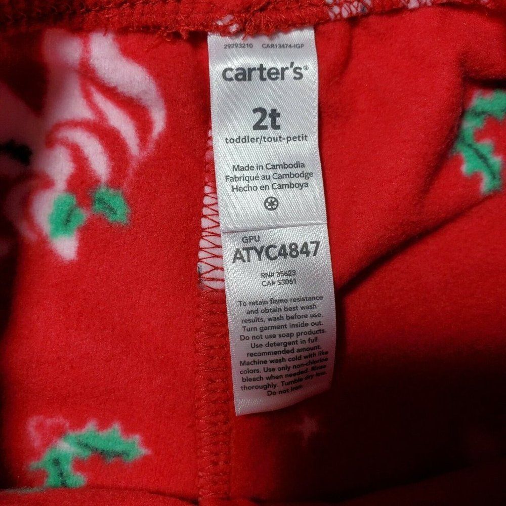 Carter's Christmas Unicorn Pajama Set Girls 2T NWT - Picture 7 of 9